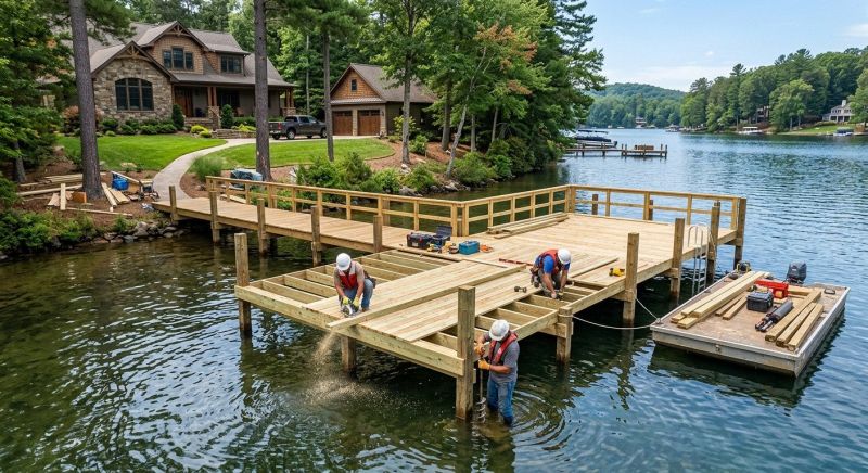 Pond Dock Construction in Overland Park, KS