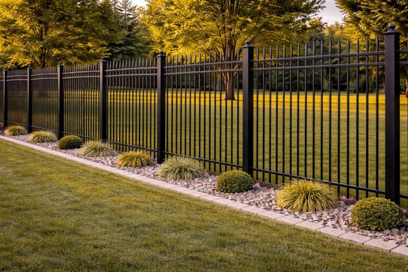 Black Metal Fence Installation in Grand Rapids, MI