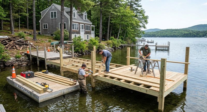 Pond Dock Construction in Alpharetta, GA