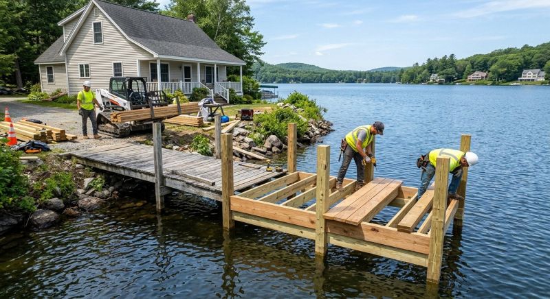 Pond Dock Installation in Kansas City, KS