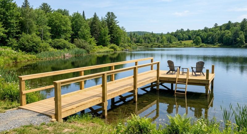 Pond Dock Installation in Overland Park, KS