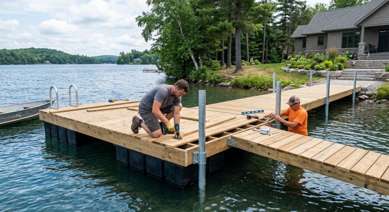 Wood Dock Installation in Kansas City, KS