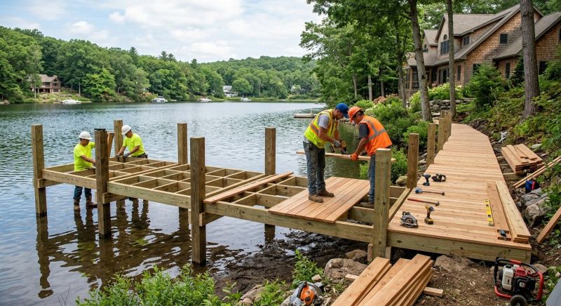 Wood Dock Installation in Alpharetta, GA